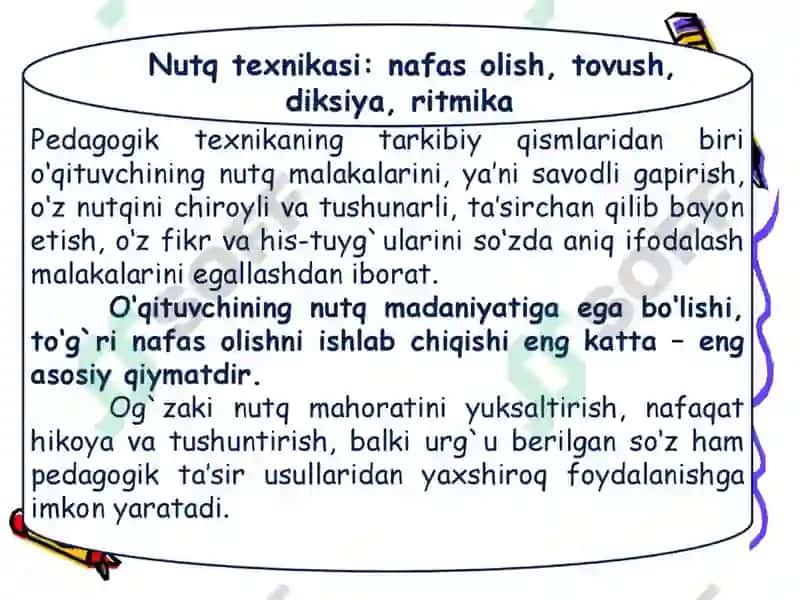NUTQIY BAYON ETISHNING VUJUDGA KELISHI VA TUSHUNISH MUOLAJALARI 4