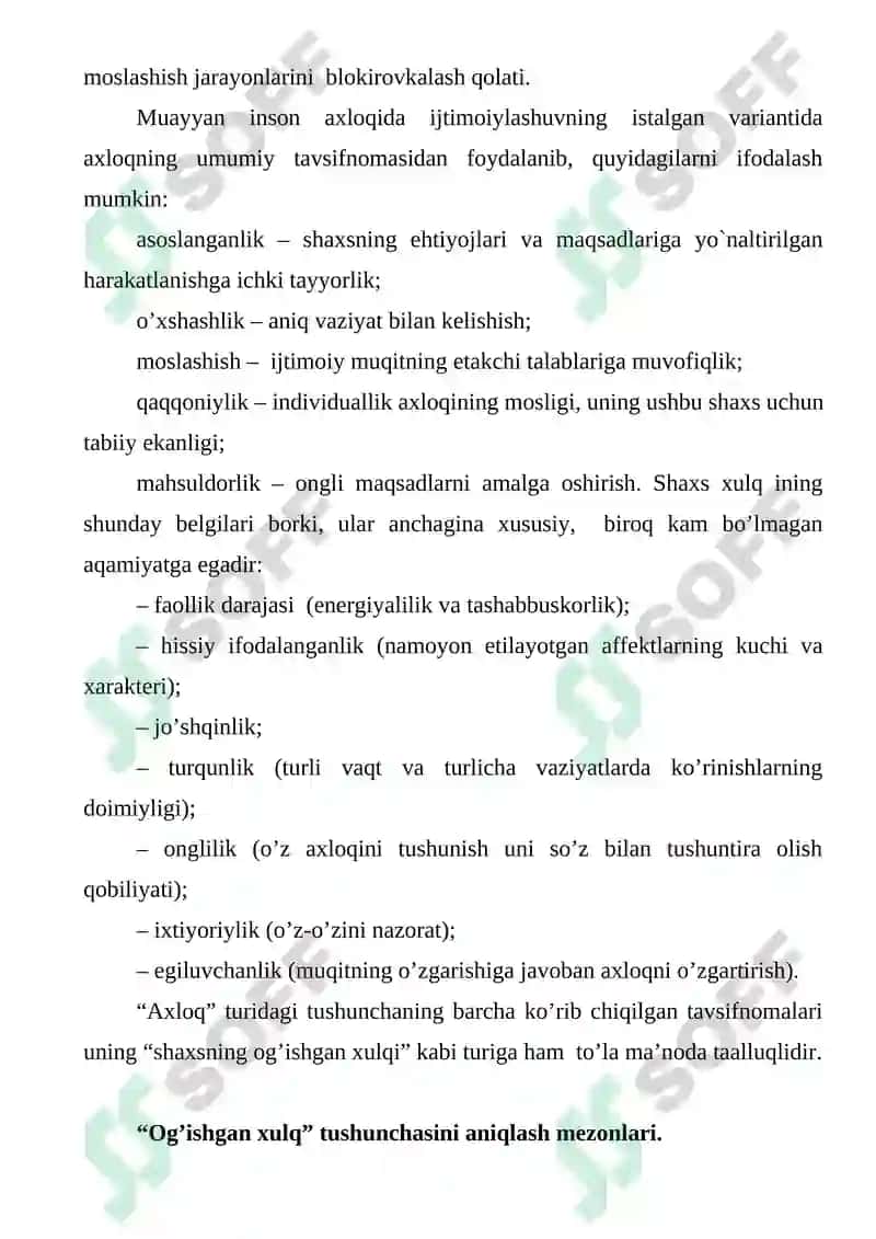 Xulqi og'ishgan bolalar psixologiyasi kursi 4