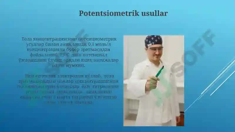 Tola olish eritmalari konsentratsiyalarini aniqlash usullari 4