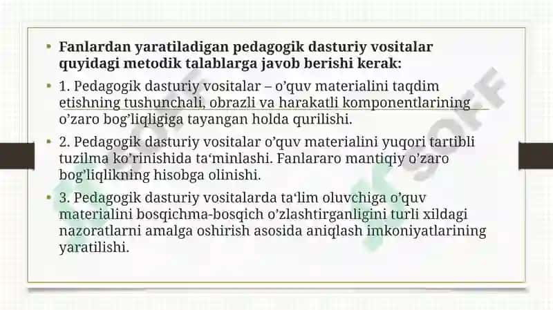Pedagogik dasturiy vositalar yaratish 4