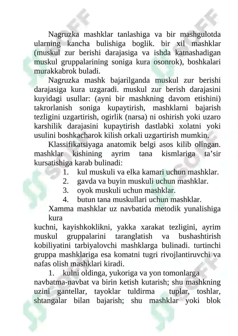 GIMNASTIKA MASHQLARINING TASNIFI 4