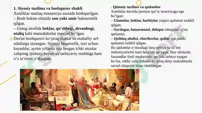 Xonliklar davri Tarix mexanizmi 4
