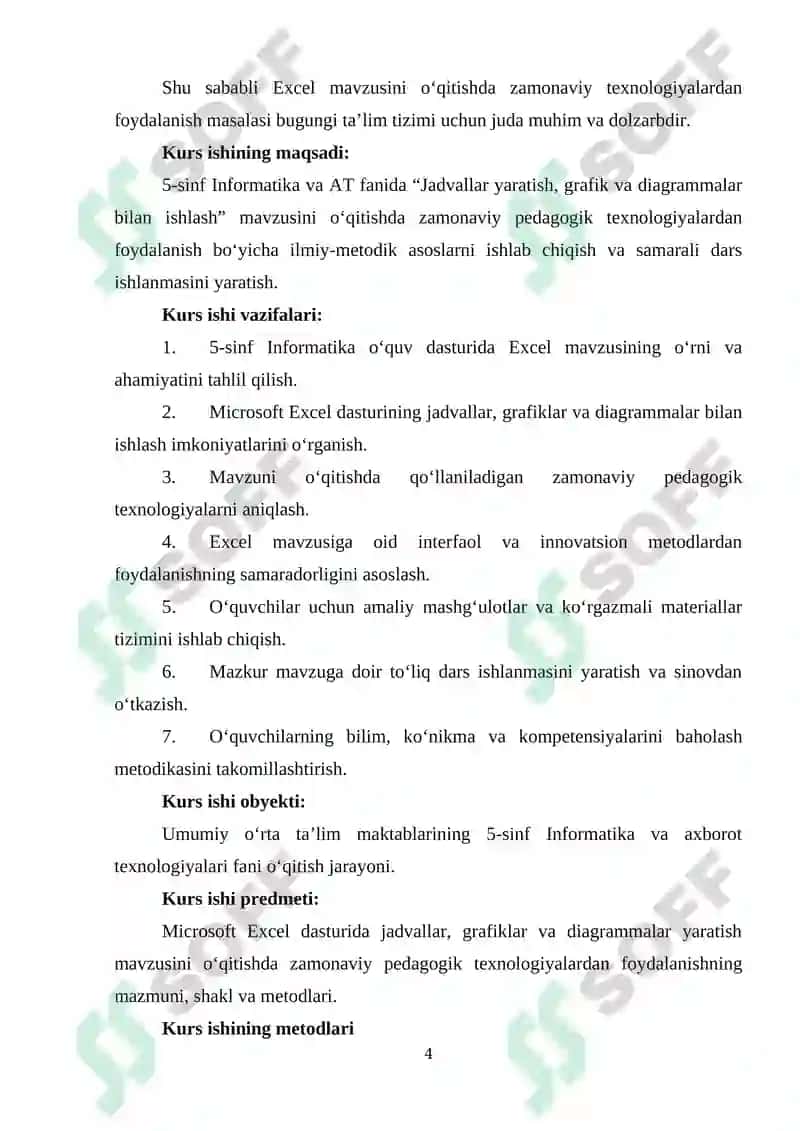 Jadvallar yaratishda Microsoft Excel dasturidan foydalanish. Grafika. Diagramma va unga maʼlumotlar kiritish 4