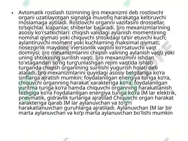 AVTOMATLASHTIRISHNING TEXNIK VOSITALARI VA RAQAMLI AVTOMATIKA 4