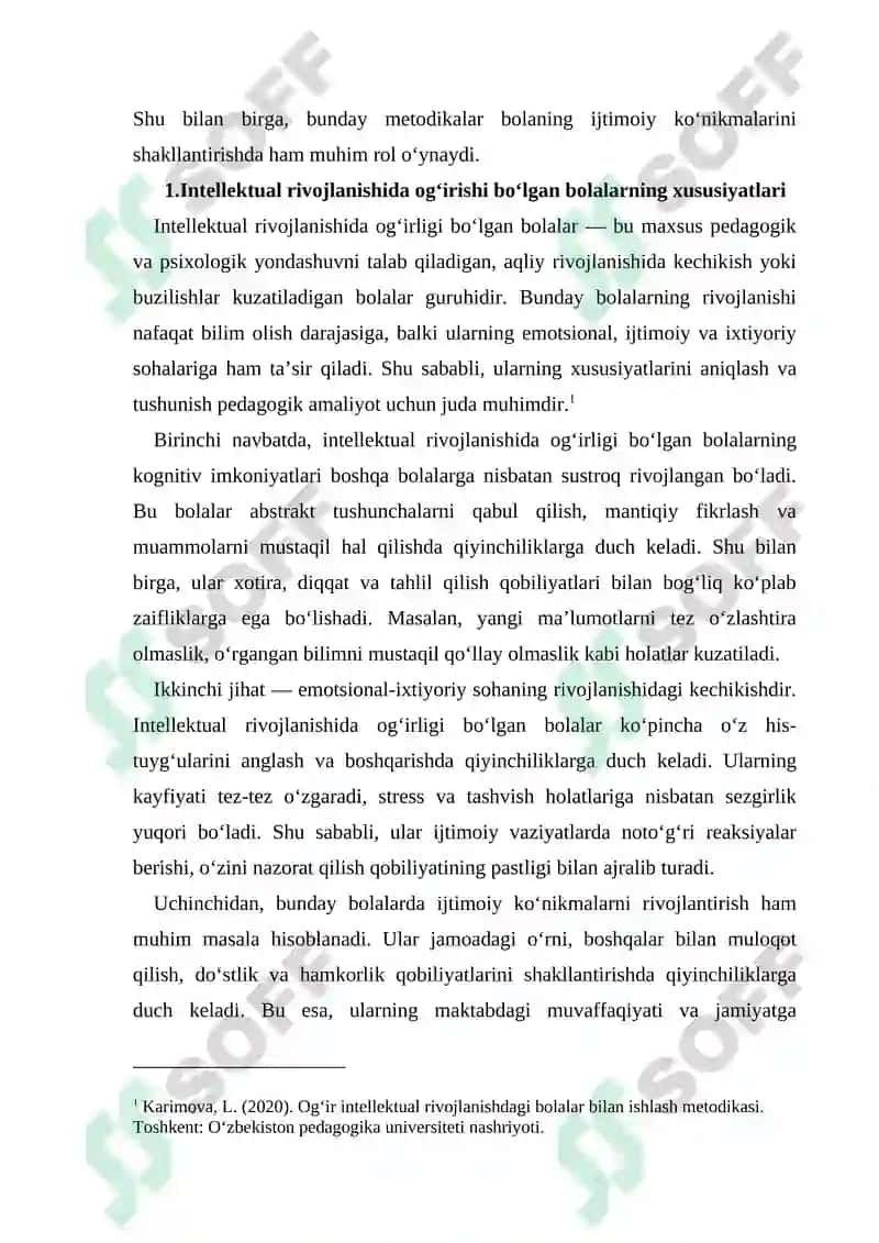Intellektual rivojlanishida og‘irishi bo‘lgan bolalarda emotsional-ixtiyoriy sohaning rivoji 4