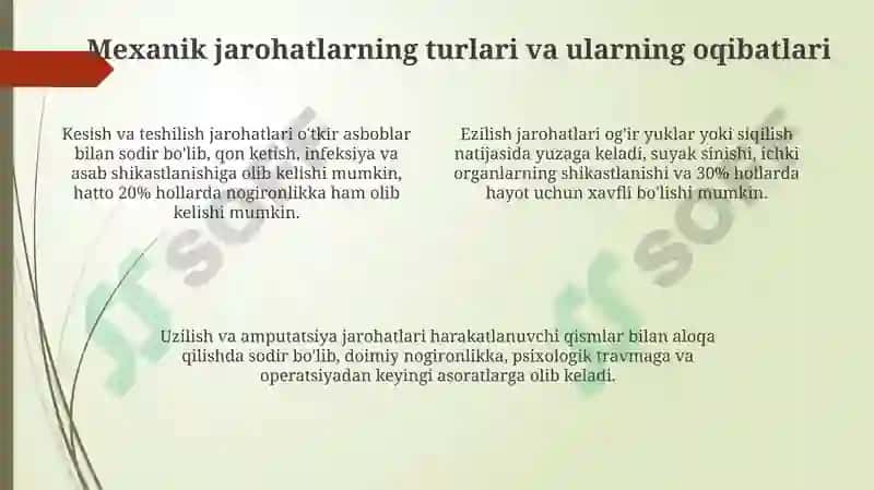 Korxonalarda mexanik jarohatlar 4