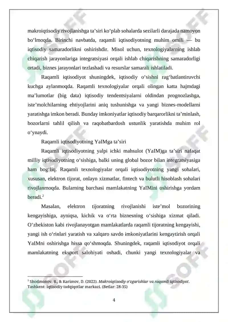 RAQAMLI IQTISODIYOTNING MAKROIQTISODIY JARAYONDAGI AMALIY MOHIYATI 4