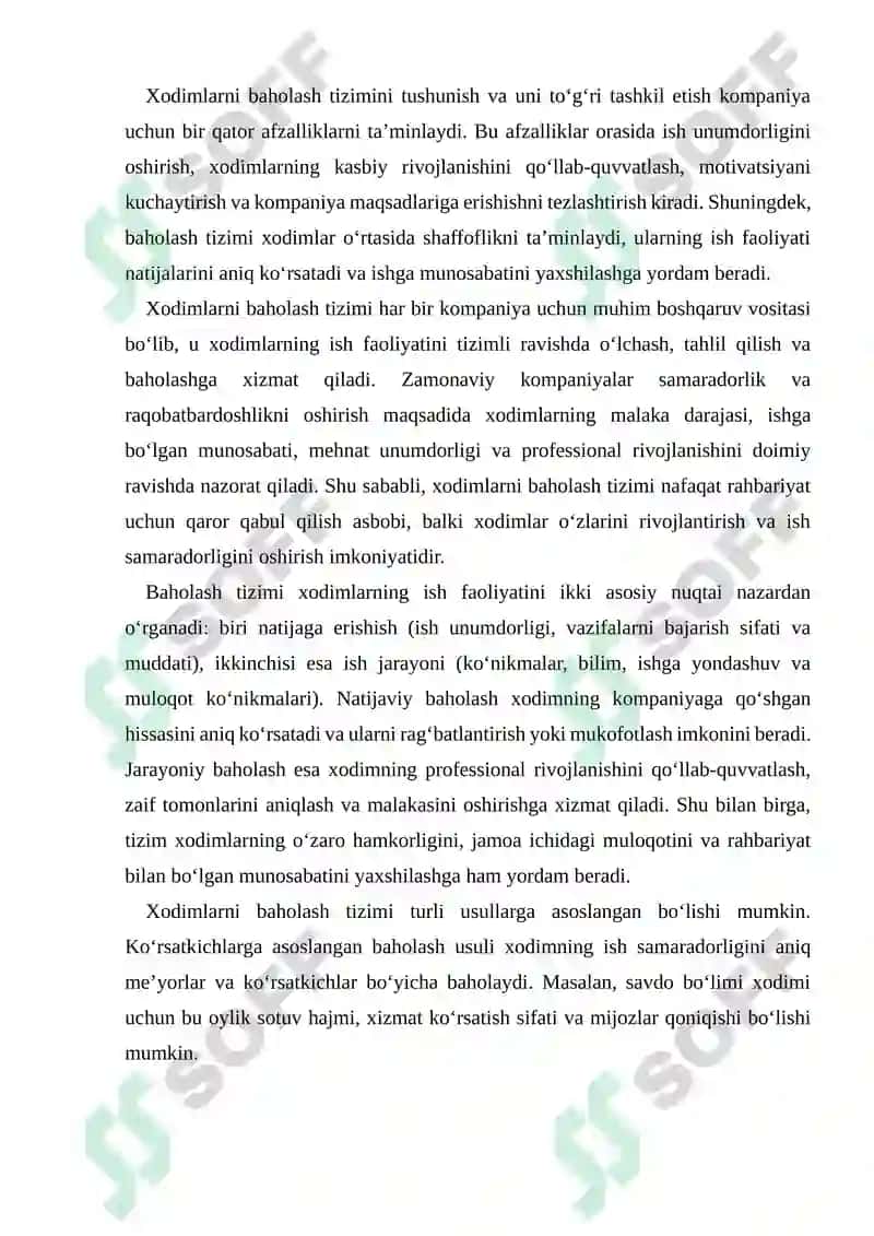 Xodimlar Baholash Tizimi 4