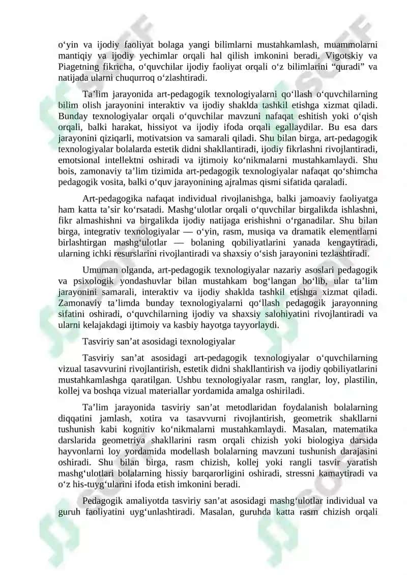 Esse.  Ta’lim jarayonida art-pedagogik texnologiyalar 4