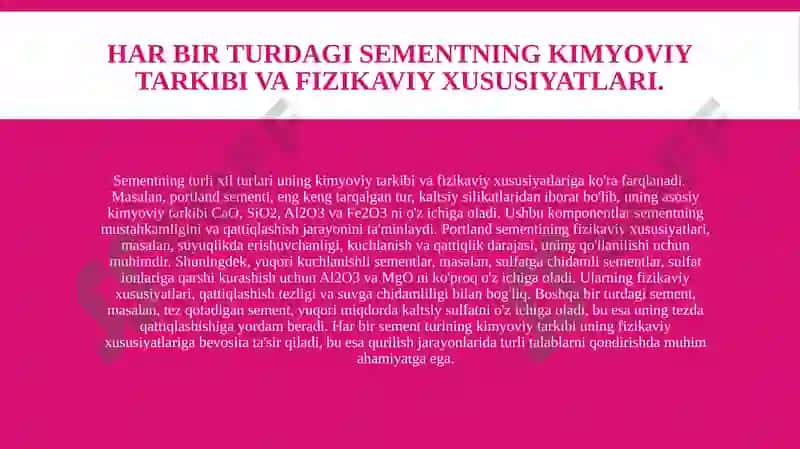 Sementning turlari va ularning hususiyatlari 4