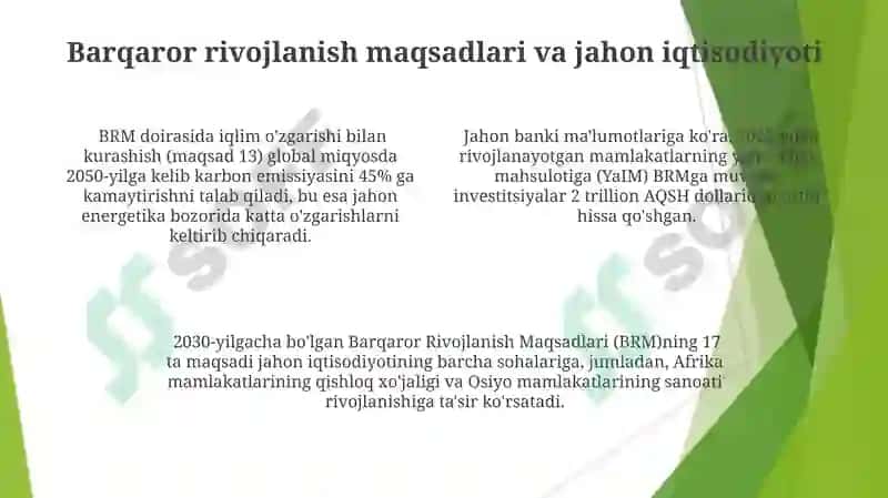 Jahon XÒjaligi Rivojlanish Bosqichlari va Tendensiyalari 4