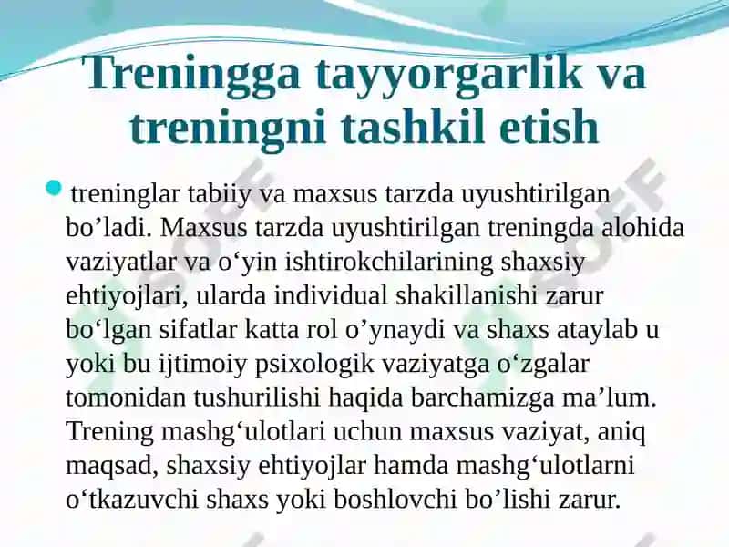 Trening tayyorgarlik tamoyillari 4