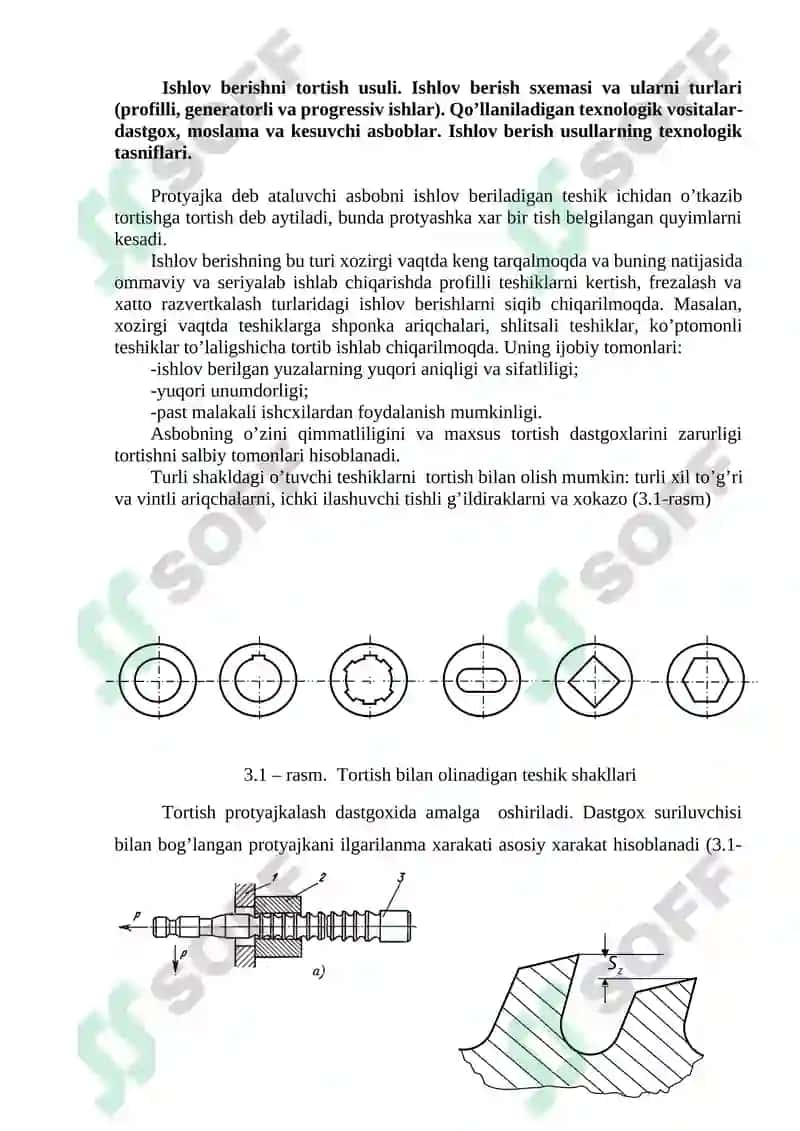PARMALASH, ZENKERLASH VA RAZVERTKALASHDA QO’LLANILADIGAN ZAMONAVIY DASTGOHLAR, MOSLAMA VA KESUVCHI ASBOBLAR 4