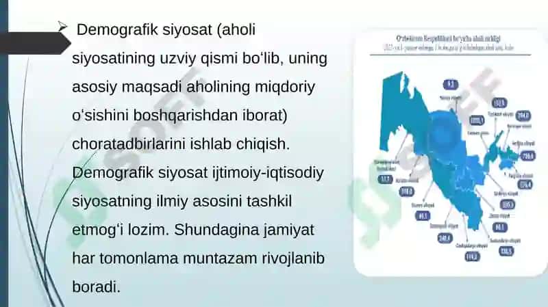 Aholi orasida demografik jarayon va demografik ko’rsatkichlarni hisoblash usullari 4