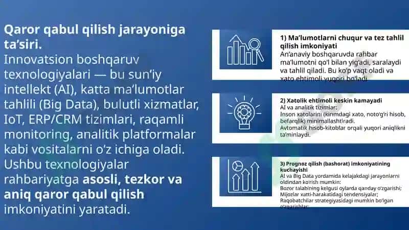 Innovatsion boshqaruv texnologiyalarining afzalliklari 4