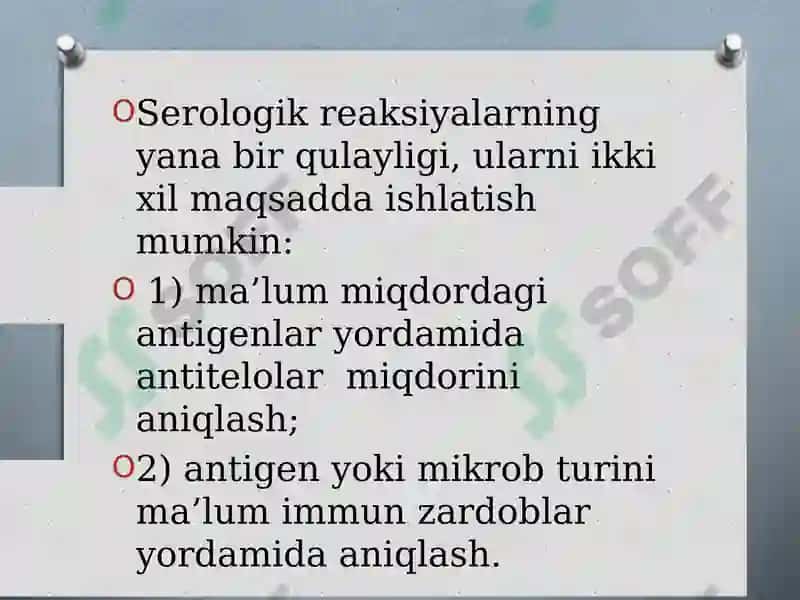 Serologik reaksiyalar. Vaktsina va immun zardoblar 4