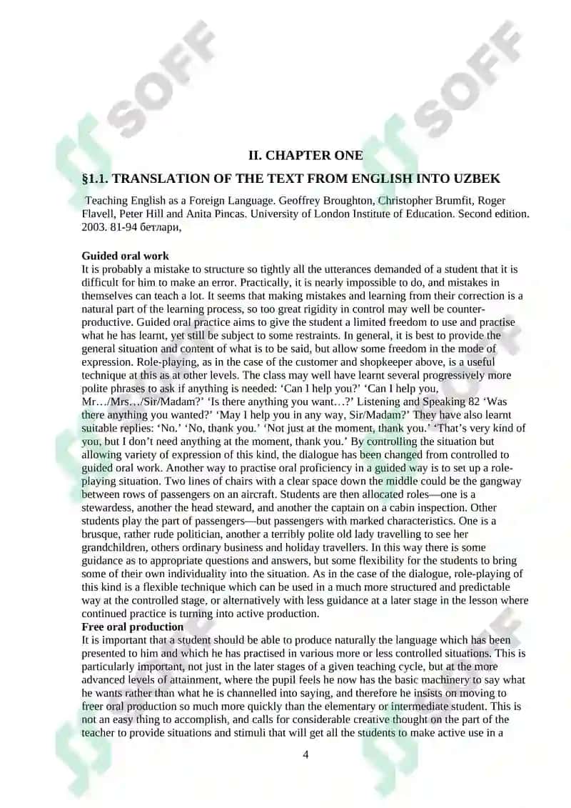 COURSE PAPER The importance of guided oral workin FLT 4