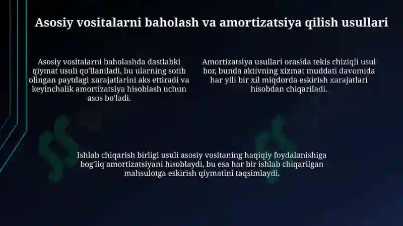 Asosiy vositalar Qishloq xo‘jaligida 4