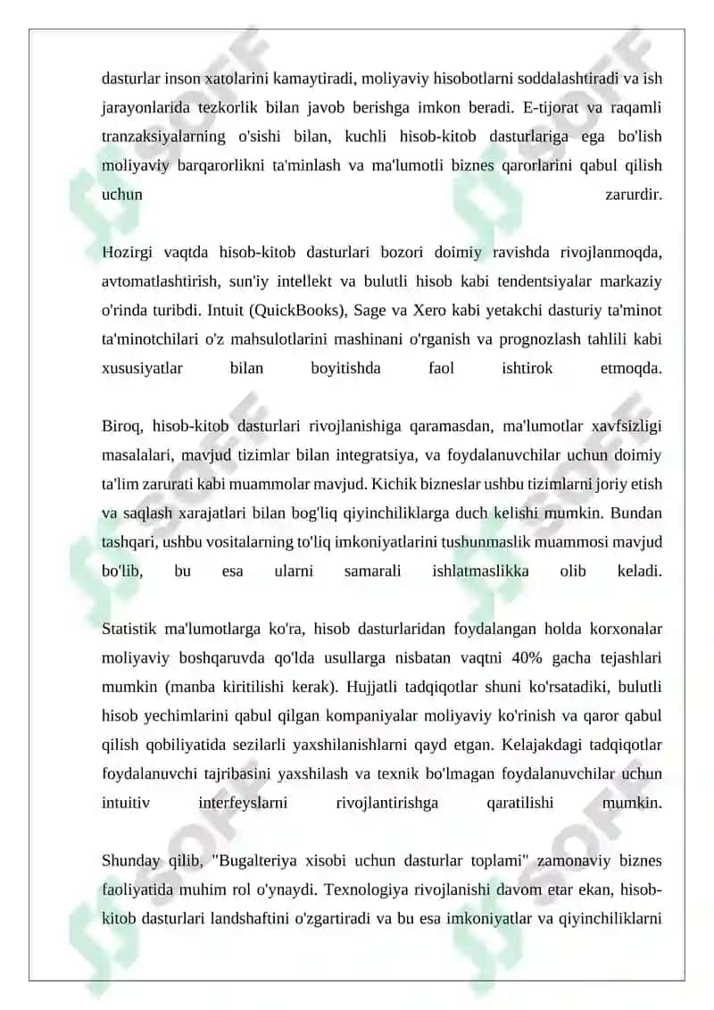 Bugalteriya xisobi uchun dasturlar toplami 4