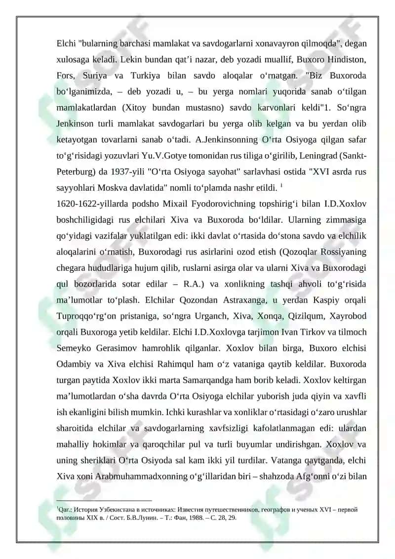 O‘rta Osiyoning XIX asr oxiri XX asr boshlari tarixiga oid rus va yevropa tillaridagi manbalar 4