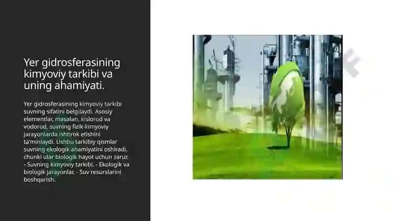 Yerning gidrosfera qobig'ining tuzilishi 4
