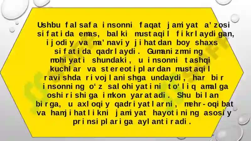 Gumanizm falsafasi va uning mazmun-mohiyati 4