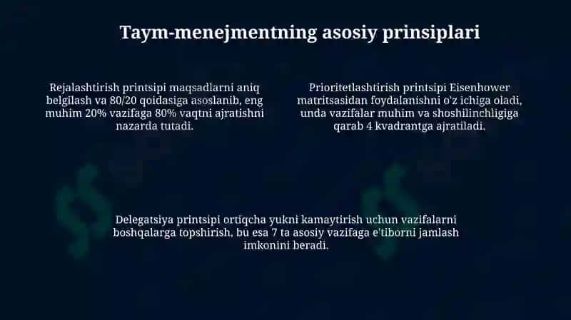 Taym-menejment: Ta'rif va ahamiyati 4
