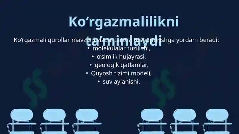 Mavzu: Tabiiy Fanlardan Mavzular Yuzasidan Sun’iy Materiallardan Ko‘rgazmali Qurollar Tayyorlash 4