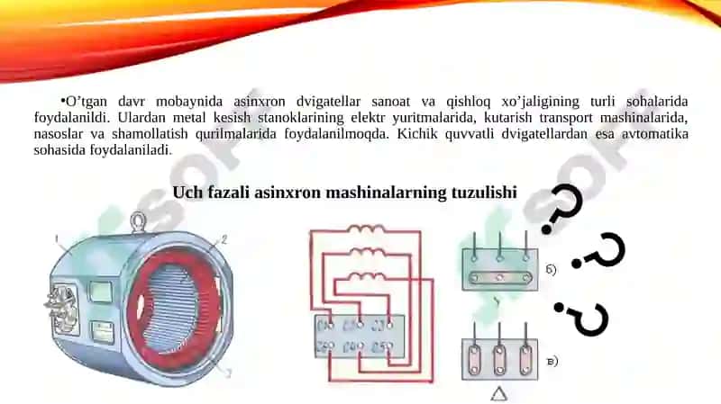 O’zgaruvchan to'kelektromashinalari 4