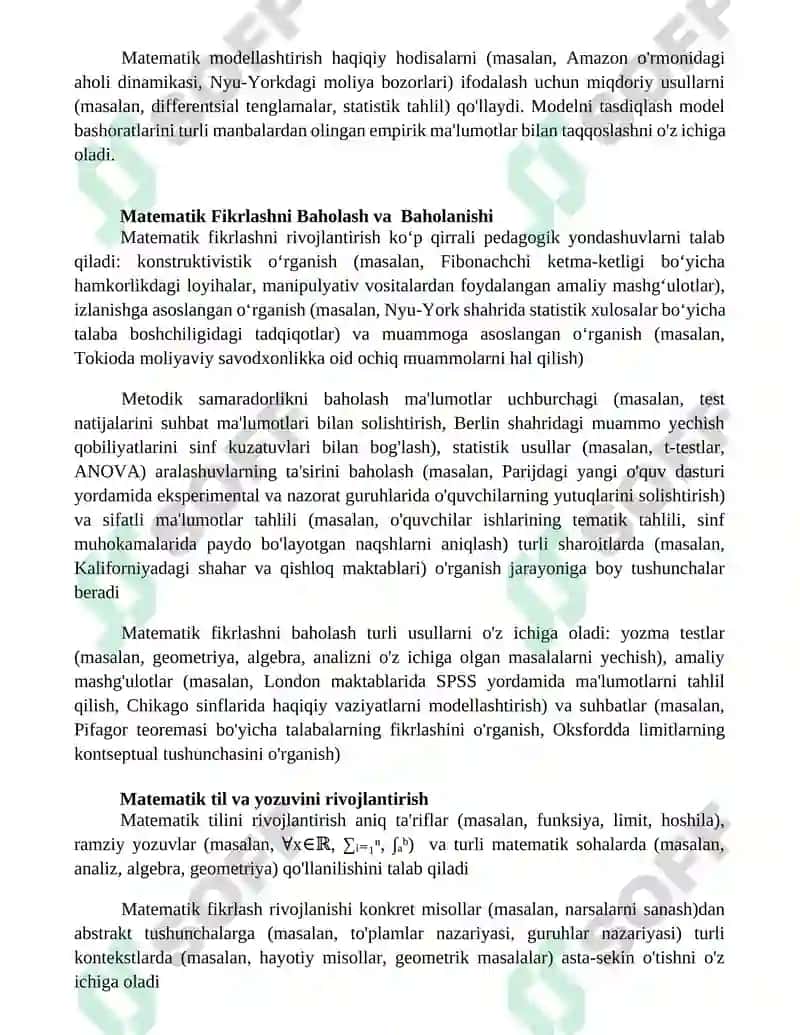 Matematik tafakkurini rivojlantirishning metodik xususiyatlari 4