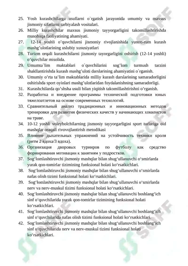 BITIRUV MALAKAVIY ISHLAR MAVZULARI 4
