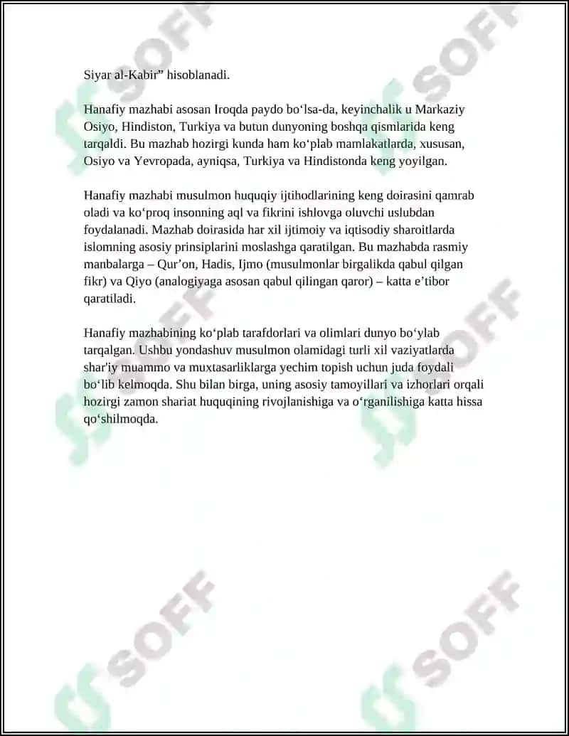 HANAFIY MAZHABI RIVOJIDA MARKAZIY OSIYO FAQIHLARINING ROLI VA HISSASI 4
