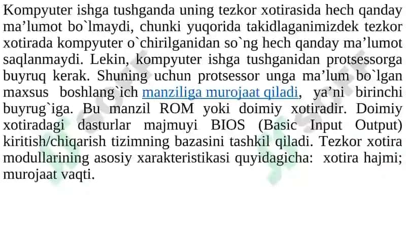 Operatsion tizimlarda xotirani boshqarish 4