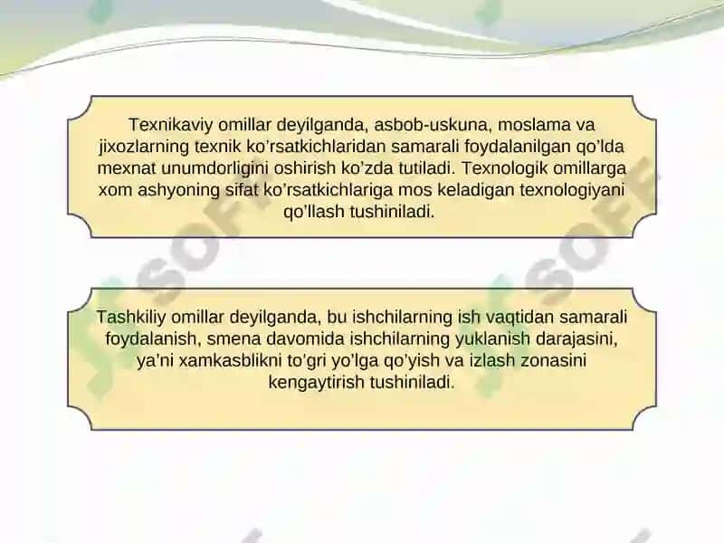 Mehnatni tashkilotish va me'yorlash 4