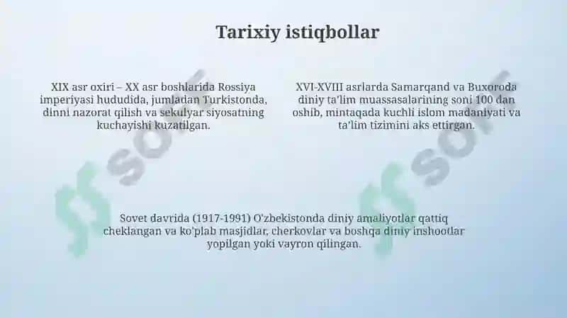 Jamiyat hayotida dunyoviylik va diniylik mutanosibligi 4