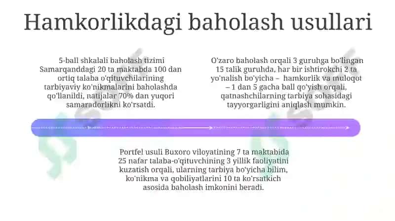 Tarbiya fanini o‘qitishda o‘quvchilarning bilim ko‘nikma va malakalarini tashxis etish 4