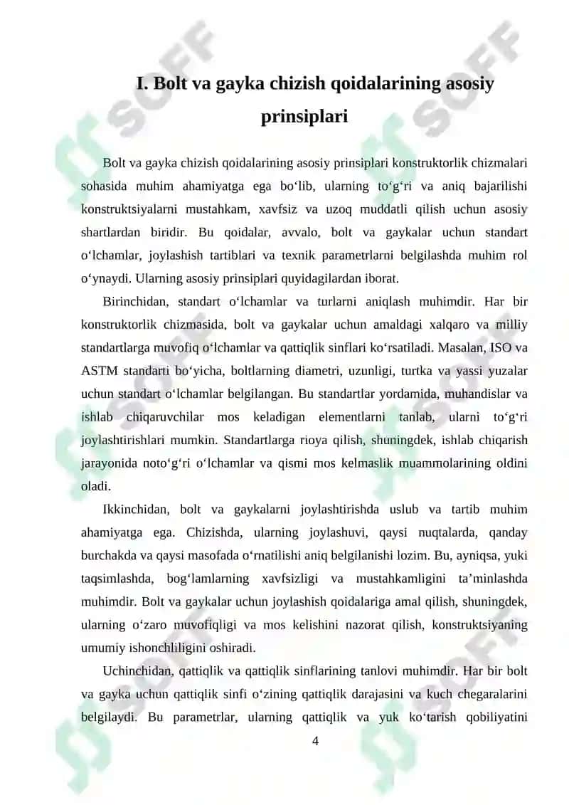 Bolt va gayka chizish qoidalari 4