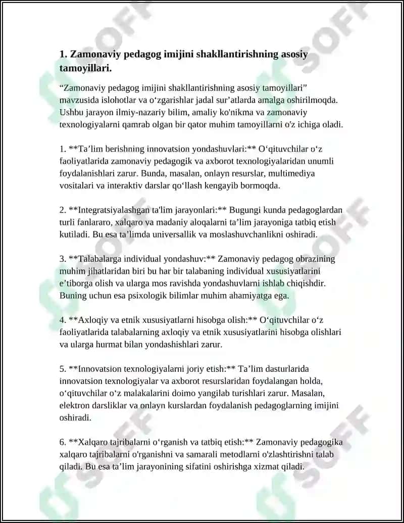 ZAMONAVIY PEDAGOG IMIJINI SHAKLLANTIRISHDA PEDAGOGIK OMILLAR TA'SIRI 4