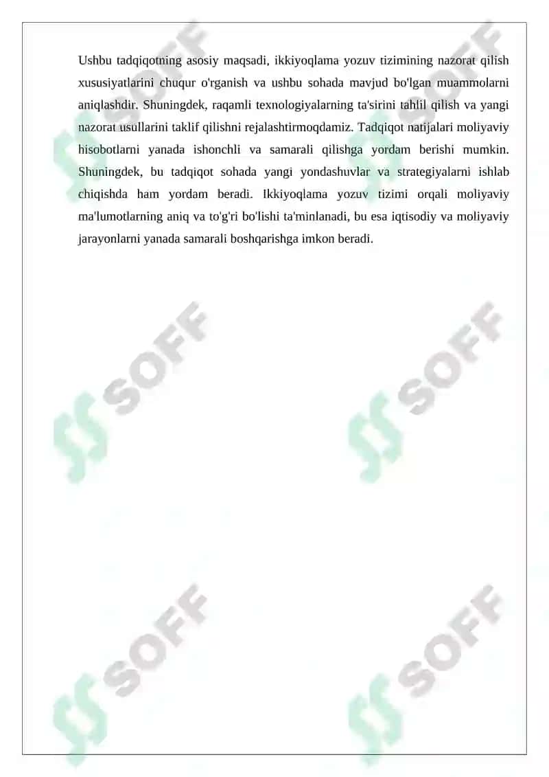 Ikkiyoqlama yozuvning nazorat qillish xususiyatlari 4