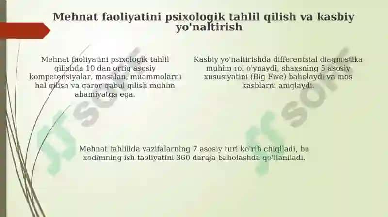 Mehnat psixologiyasining vazifasi va muammolari 4