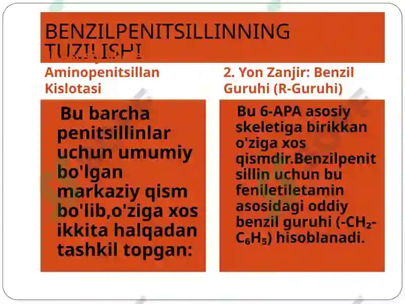 BENZILPENITSILLINNING TUZILISHI VA XOSSALARI 4