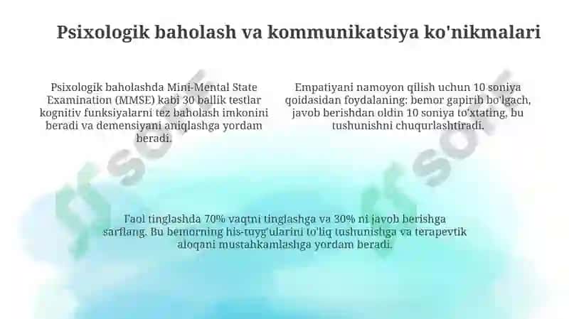 Bemorlarni parvarishlashda psixologik yondashuv 4
