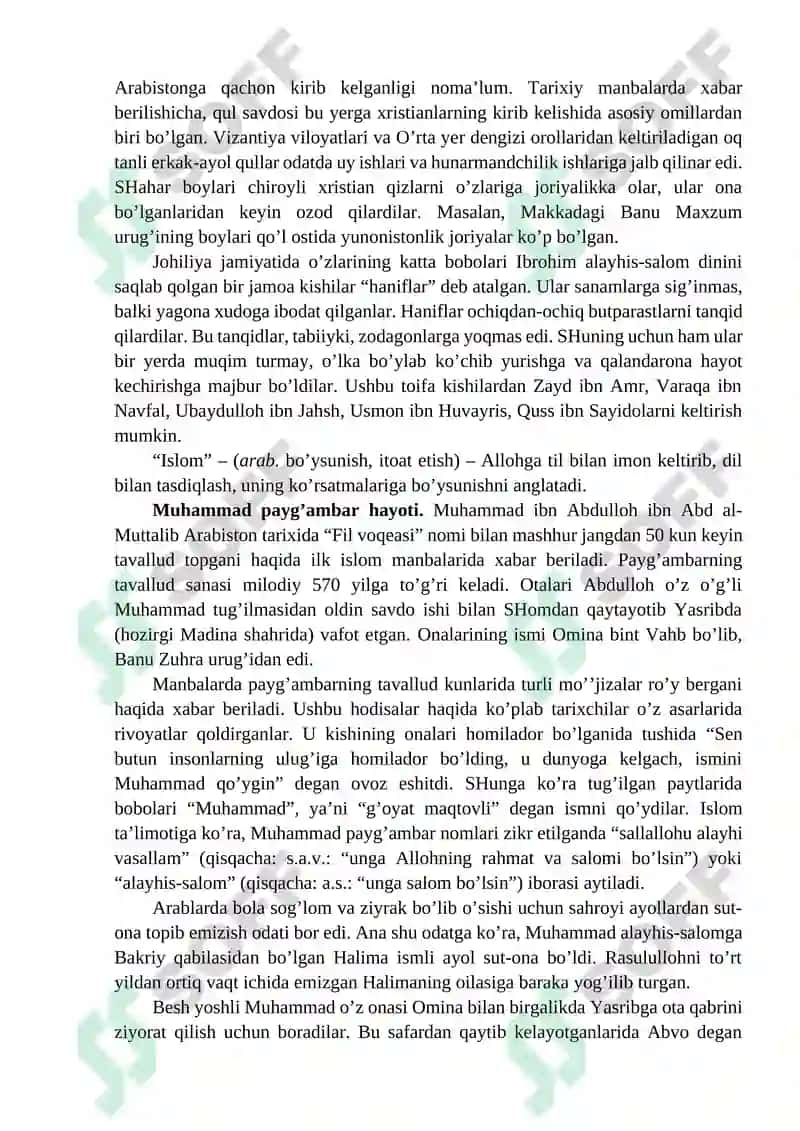 Islom dinining paydo bo‘lishidagi ijtimoiy-siyosiy va madaniy sharoitlar 4
