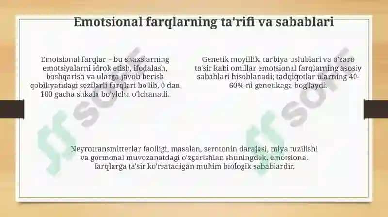 Emotsionallik bo'yicha hiqildoqning turlari 4