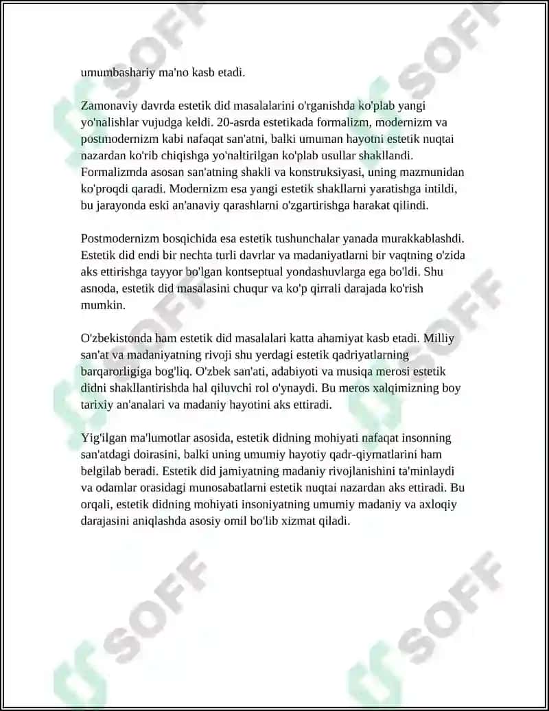 ESTETIK DID VA OLAMNI ESTETIK IDROK ETISHNING SHAXS KAMOLOTIGA TA'SIRI 4