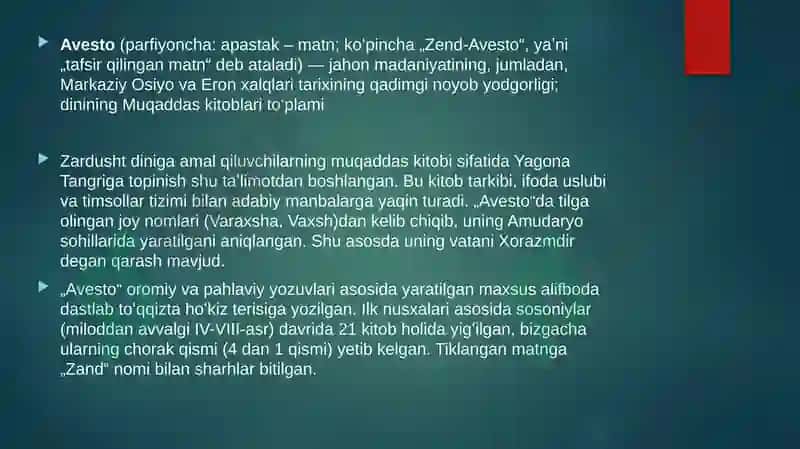 Zardushtiylik(Avesto) dagiiqtisodiyg’oyalar 4