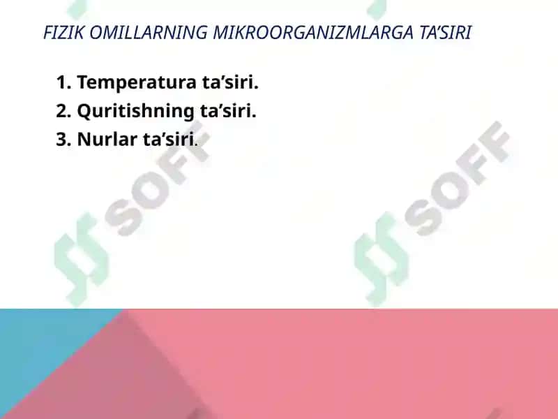 Mikroorganizmlarining ta’siri 4