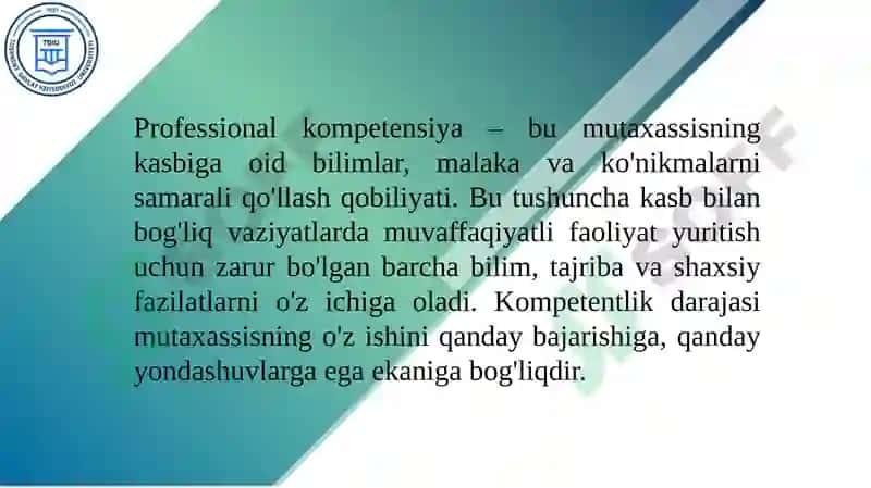 Professional kompetentsiyaning nazariy asoslari 4