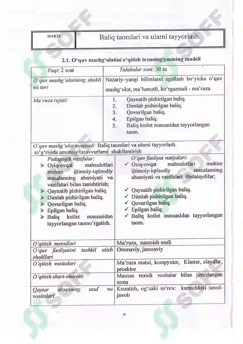 Baliq taomlarini tayyorlash 4