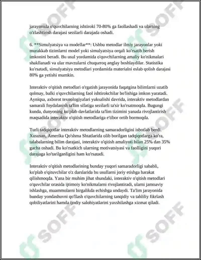 O'QISH SAVODXONLIGI DARSLARINI INTERAKTIV USULLARDA TASHKIL QILISH 4